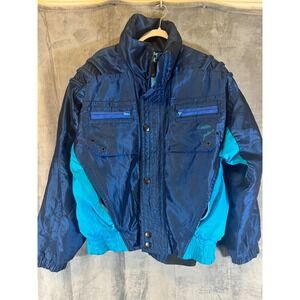 Vintage Kaelin Solar.a Ski Suit Set Men's L/ M Blue Teal Jacket Pants 80s 90s